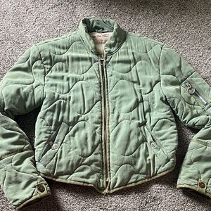 Free People We The Free quilted Sage moto Jacket XS